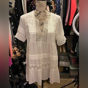 Maeve Anthropology lace appliqué top